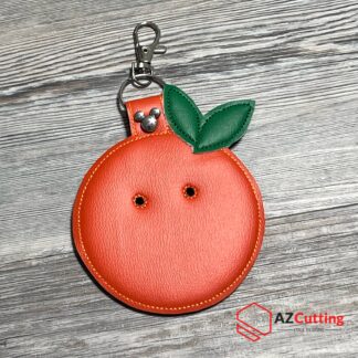 Orange Flutter Button Holder Keychain